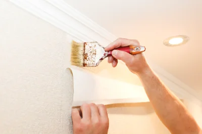 Pose de papier peint à Lerné — revêtements muraux et toiles de verre